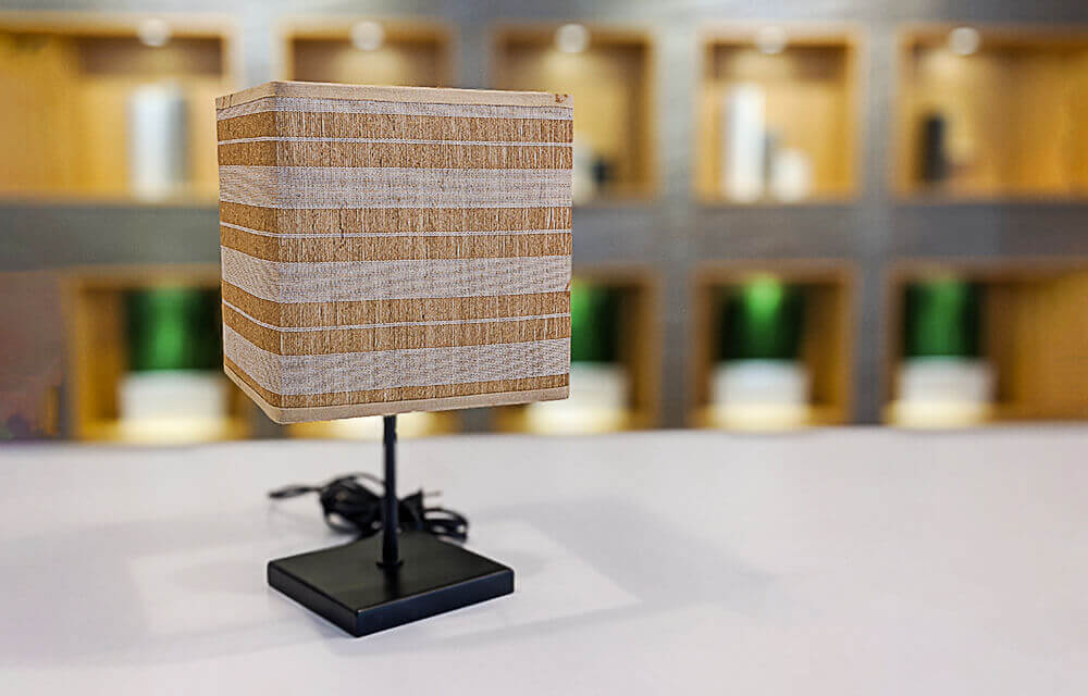 natural woven fabrics applied to the lampshade